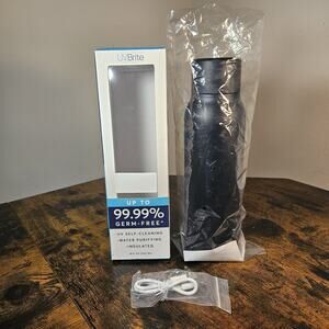 UVBrite TT-B02 Go Self Cleaning Water Bottle Purifier 18.6oz Black Insulated New